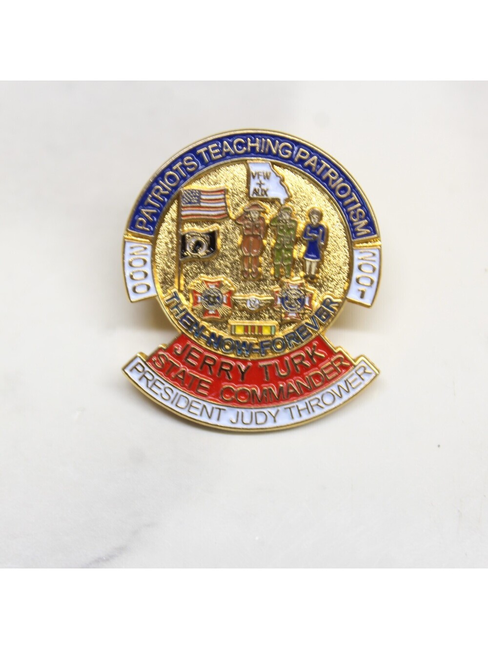 Patriots Teaching Patriotism Then Now Forever Lapel Pin Pinback